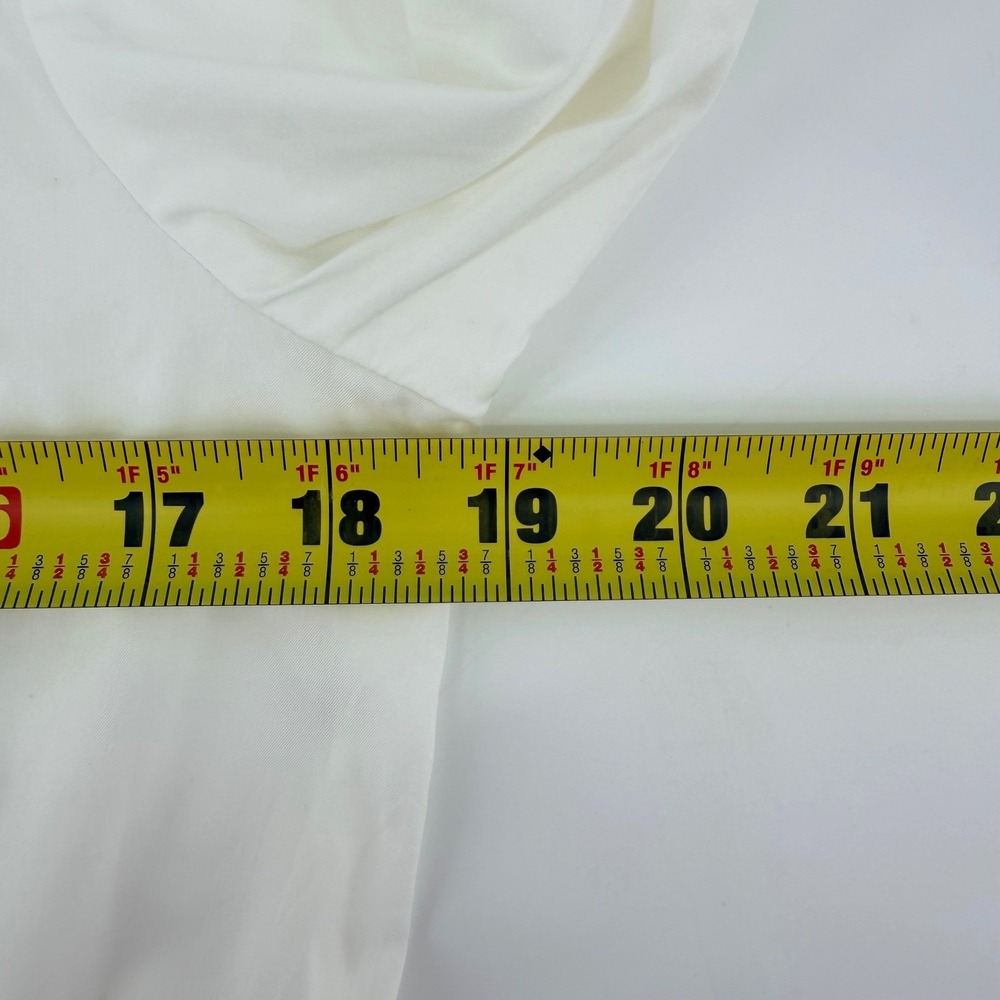 Lafayette 148 Women's S White Cotton Blend Button Down Shirt rolled cuff Shirt - Picture 7 of 8